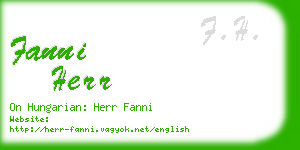 fanni herr business card